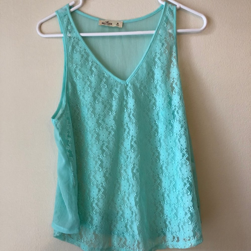 Hollister Teal Tank Top